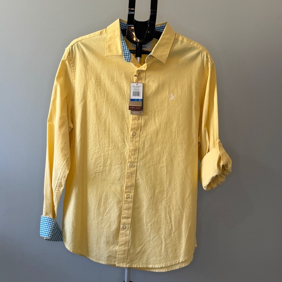 Original Penguin Heritage Slim Fit Button-Down Shirt – Dandelion Yellow – XL (NW - Picture 4 of 4